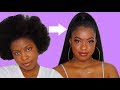 HOW TO SLICK DOWN SHORT 4C HAIR|  yaki straight ponytail |BeautyWithPrincess