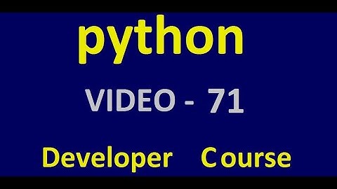 Python - TreeView - Tutorial 1 - Video 71