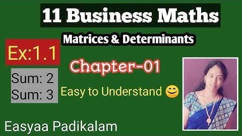 11 Business Maths - Ex:1.1 - Sum 2,3 easy to understand