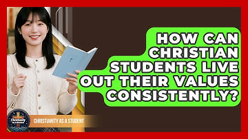 How Can Christian Students Live Out Their Values Consistently? - Christianity As A Student