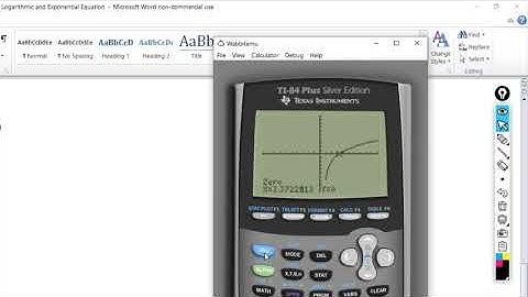 Solving Logarithmic and Exponential Equations With The TI-84 Graphing Calculator