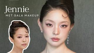 Recreating JENNIE Met Gala Makeup Look | Dreamy & Whimsical | Purple Eyeshadow + Nude Lip screenshot 1