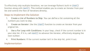How to Skip Multiple Iterations in a Python For Loop