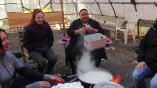 Preparing our Anishinaabe Traditional Foods in the Teaching Wigwam