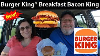 Burger King® | BREAKFAST BACON KING Sausage Egg & Cheese 👑🍔🍳🧀🥓 | Taste Test & Review | JKMCraveTV