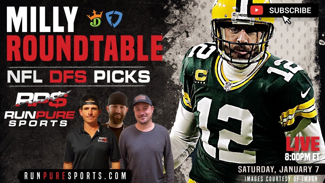 NFL WEEK 18, 2022 DFS TOURNAMENT PICKS AND STRATEGY | SUNDAY MAIN SLATE | MILLY ROUNDTABLE