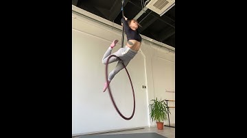 Aerial hoop spin combo | Lyra | Intermediate to advanced