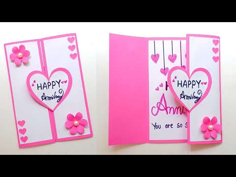 Easy & Beautiful Anniversary Card Making • how to make anniversary card • diy anniversary card 2025