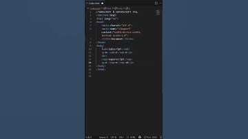 HTML  Subscript & Superscript tag. || HTML tags tutorials.😎 #html5 #ytshorts #youtube #coding