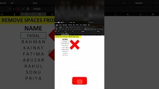 Remove extra space from excel cell #excel #exceltips #exceltricks #trendingshorts #shortsfeed #short