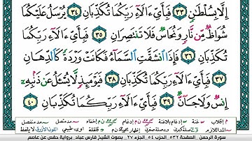 سورة الرحمن مكتوبة فارس عباد Surah Ar-Rahman Fares Abbad