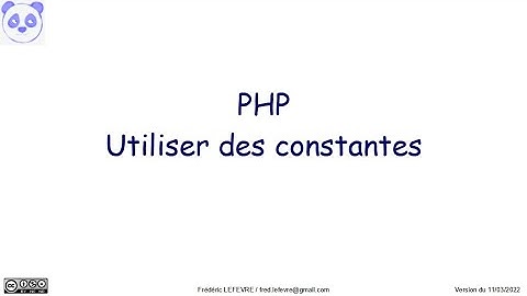 PHP - Utiliser des constantes