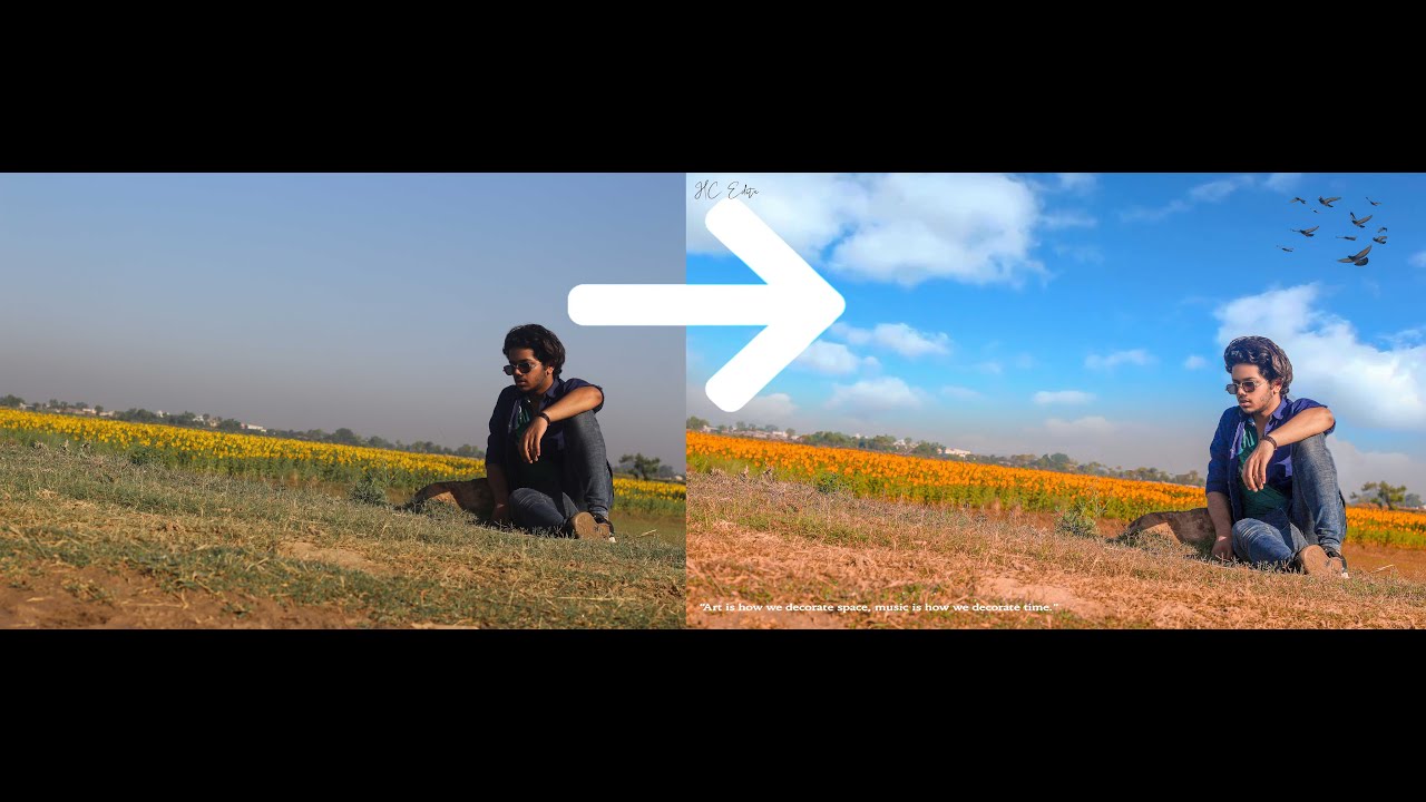 How To Change Sky And Add Birds In Adobe Photoshop YouTube