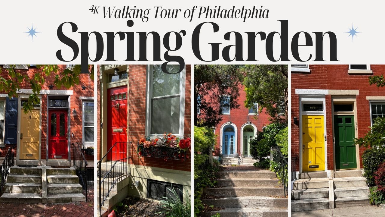 ⁴ᴷ Walking Tour of Philadelphia Spring Garden Brandywine Street