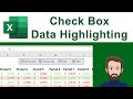 Use a check box to highlight important excel data with a single button click