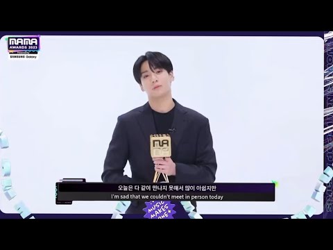 Jungkook Won MAMA Awards 2023 | JK Full Speech MAMA Awards 😍