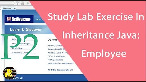 Study Lab Exercise In Inheritance Java: Employee (Part 2)