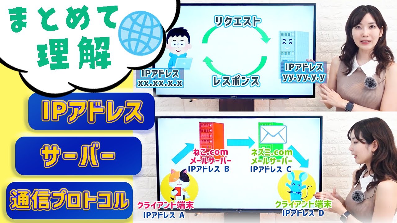 ネットワーク通信とは【IPアドレス/サーバー/通信プロトコル】／ITパスポート・基本情報技術者・高校情報