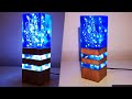 Blue Epoxy Resin Lamp