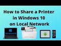How to Share a Printer in Windows 10 on Local Network
