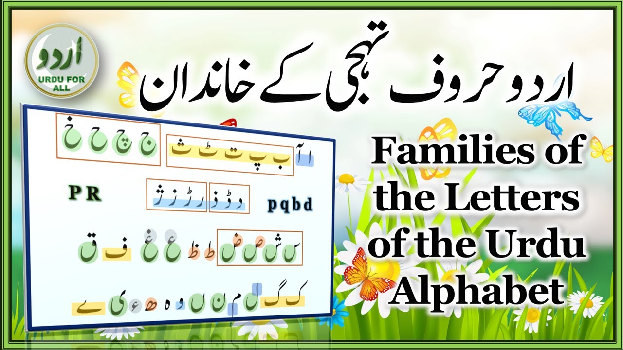 Patterns in the Urdu Alphabet | اردو حروف تہجی کے خاندان | उर्दू ...