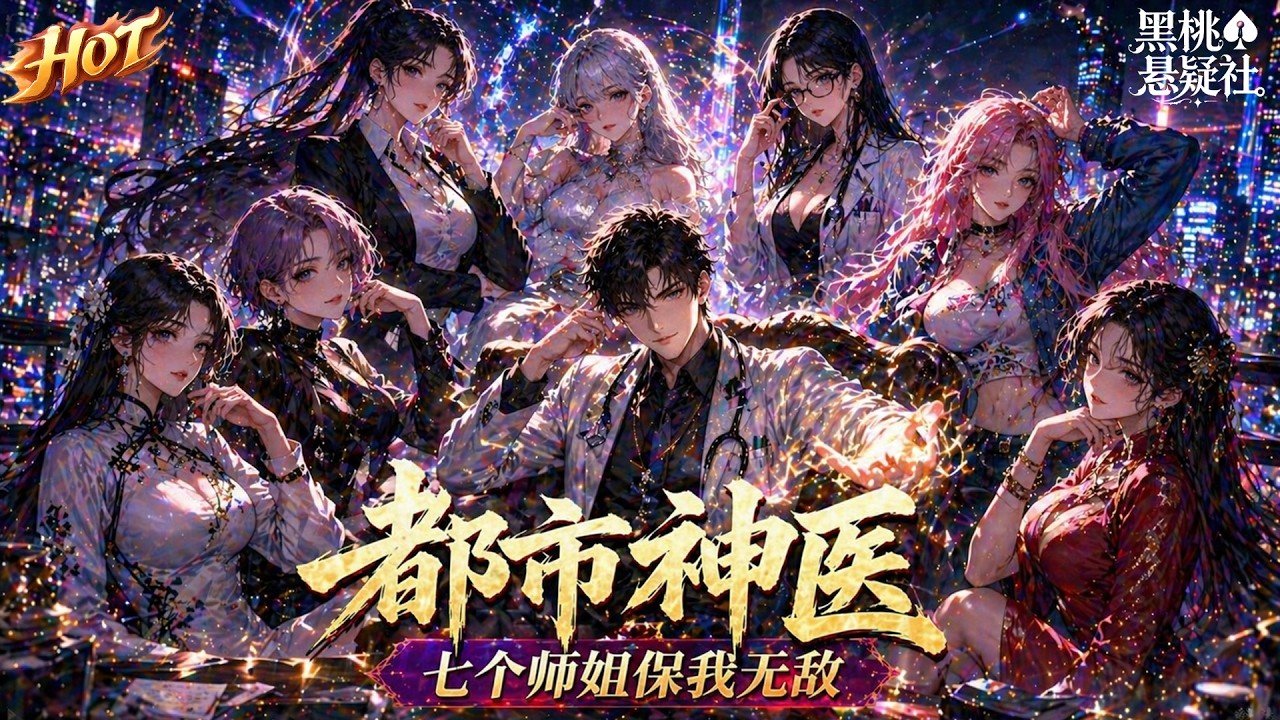 The hottest collection! “Urban Doctor: Seven Masters and Sisters Keep Me Invincible”: Peerless Magicians Descend the Mountain, Seven Top Teachers and Sisters closely escort them, the medical town's giants, and force suppresses the whole scene! #热血 #爽文 #黑桃悬疑社