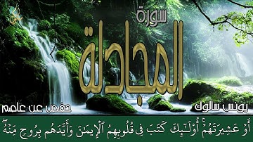 سورة المجادلة براوية حفص عن عاصم القارئ يونس سالوك المغربي /Surat Al-Mujadila/2022/1443/4K