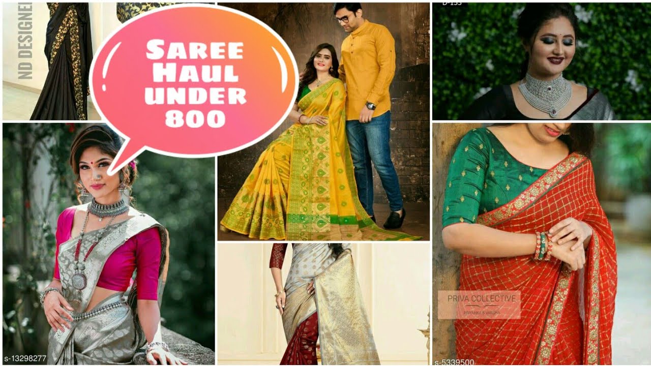 Meshoo Latest Designer Saree Collection Under 800 / meesho Saree Haul / Meesho Saree under 300