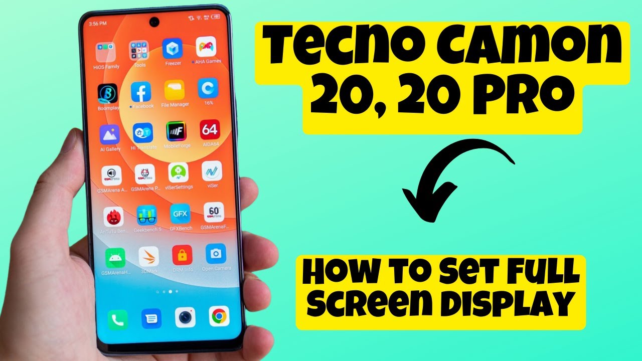 Tecno Camon 20, 20 Pro How to Set Full Screen Display