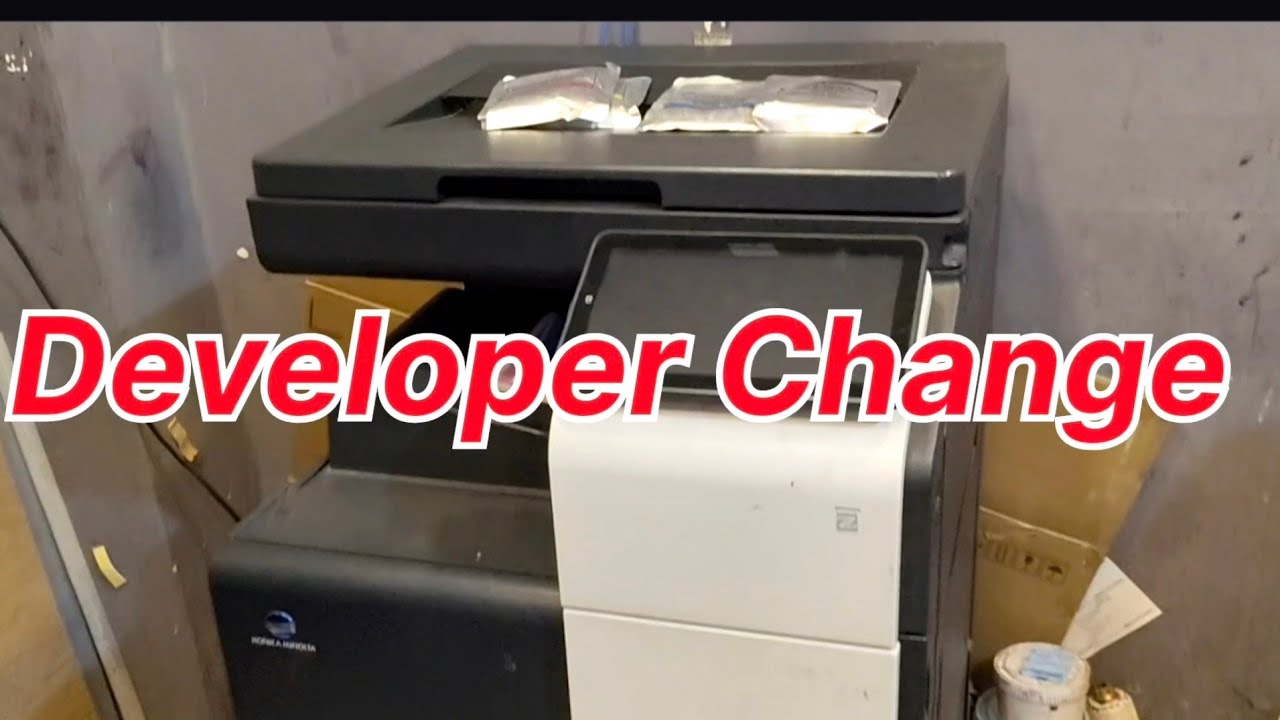 Developer Change, How to change developer in Konica Minolta bizhub c250i