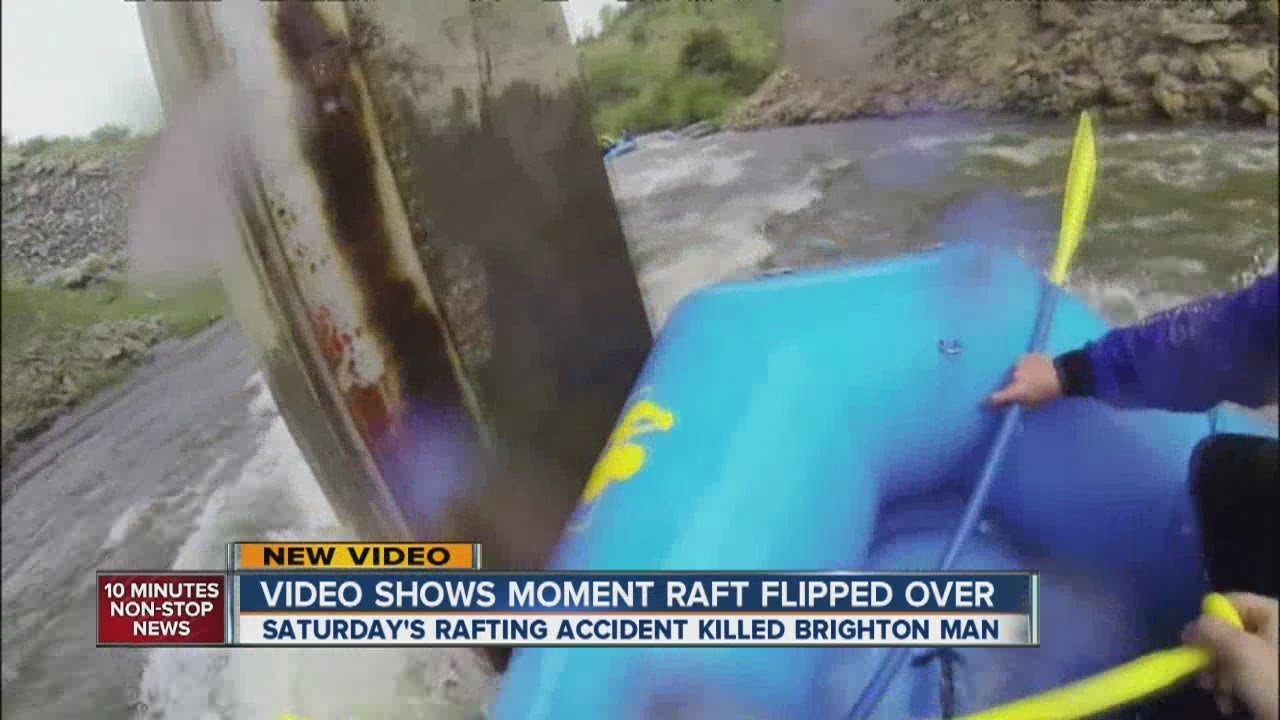 Video shows moment raft flips over in Clear Creek
