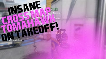 INSANE CROSS MAP TOMAHAWK ON TAKEOFF! (AMAZING BLACK OPS 2 TOMAHAWK TRICKSHOT!)