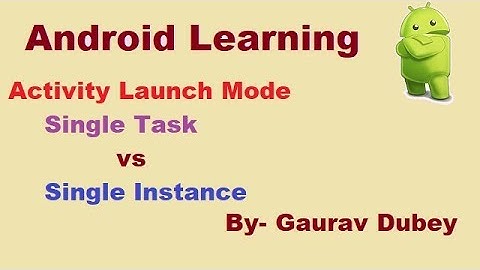 android activity launch modes - II