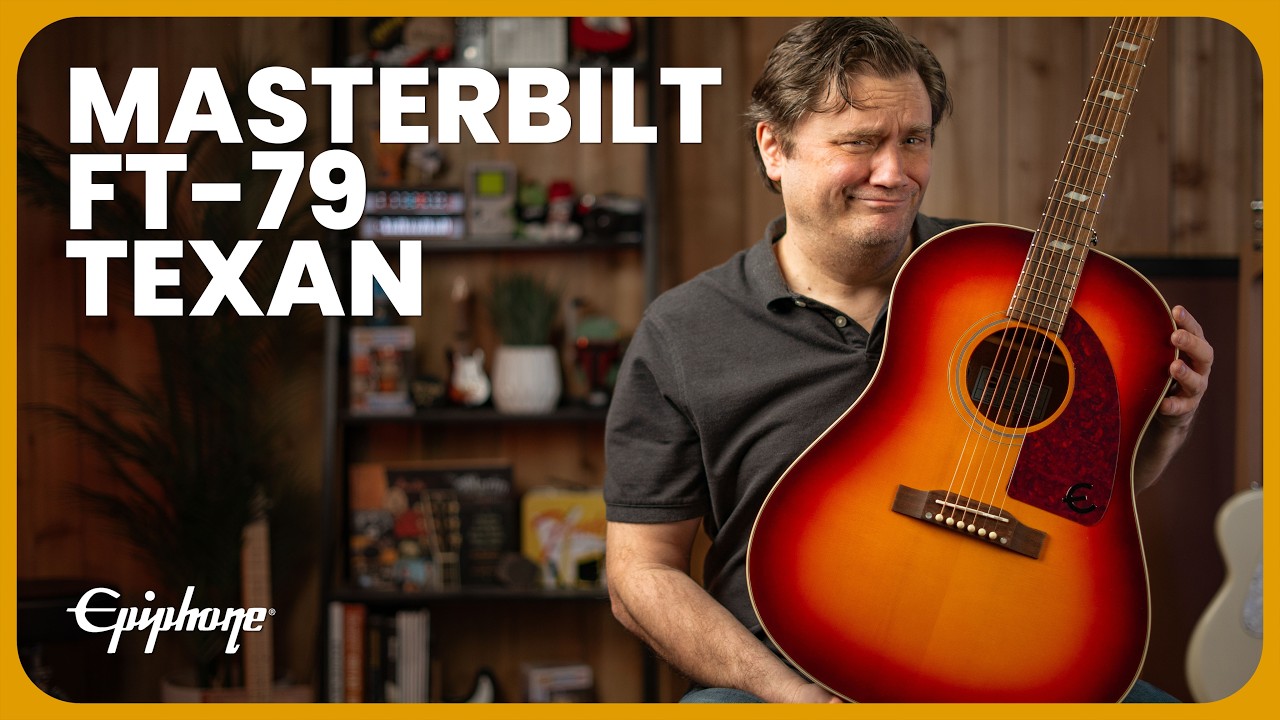 Epiphone Masterbilt Texan FT-79 テキサン Epiphone Masterbilt FT-79 Texan Acoustic-Electric Guitar - YouTube