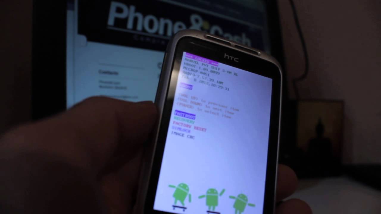 HTC Wildfire S Resetear Reestablecer Hard Reset Recovery Mode