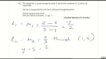 Pearson-Edexcel GCSE to A-level Transition Straight Line Graphs Exam Questions Q12