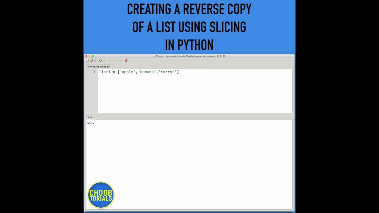 How to create a reversed copy of a list using reverse slicing in Python ...