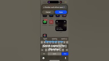 Quick Capture notes in Obsidian without opening it via Supasend iOS #notesapp #obsidianmd #iosapp