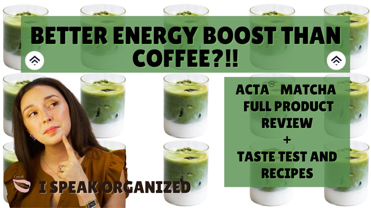 PRODUCTIVITY WITH ACTA MATCHA FULL PRODUCT REVIEW + RECIPES AND TASTE TEST YouTube