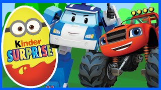 Робокар Поли - Вспыш - Миньоны - Лего. Киндер сюрприз. Игрушки. Robocar Poli - Blaze - Lego