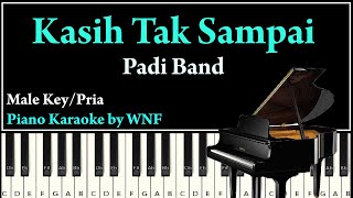 PADI - Kasih Tak Sampai Piano Karaoke Versi Pria | Synthesia Piano