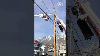 Dump truck driver flees after causing a power outage in a Utah neighborhood