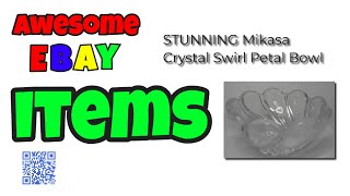 🔥 RARE Mikasa Crystal Swirl Petal Bowl – STUNNING Vintage Elegance! Must-See Candy Dish #ebayreplay