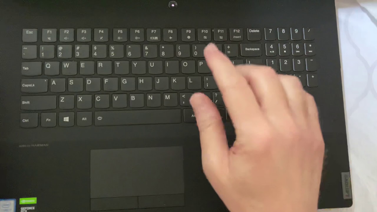 Lenovo laptop how to turn on back-lit - YouTube