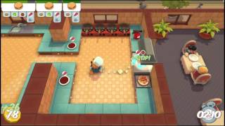 Overcooked, level 1-4, singleplayer, 3 stars