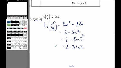 IB MAI HL - 2.08.3 Logarithm Properties