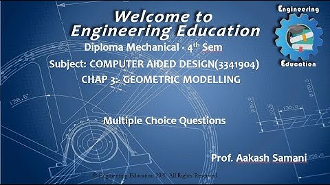 CAD Chap 3 Geometric Modeling