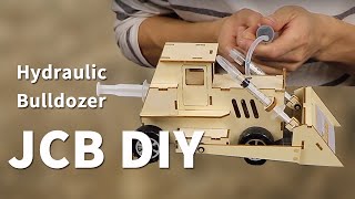 Build a Hydraulic JCB Bulldozer with DIY Kit|Woodcraft by ZZ Workshop 170 views 4 years ago 9 minutes, 50 seconds