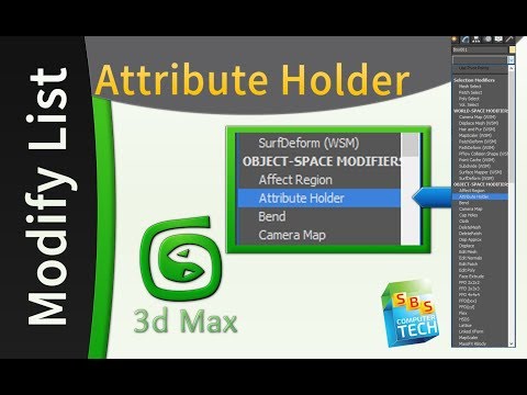 3d's Max Tutorial | Modify - Attribute Holder | SBS COMPUTER TECH