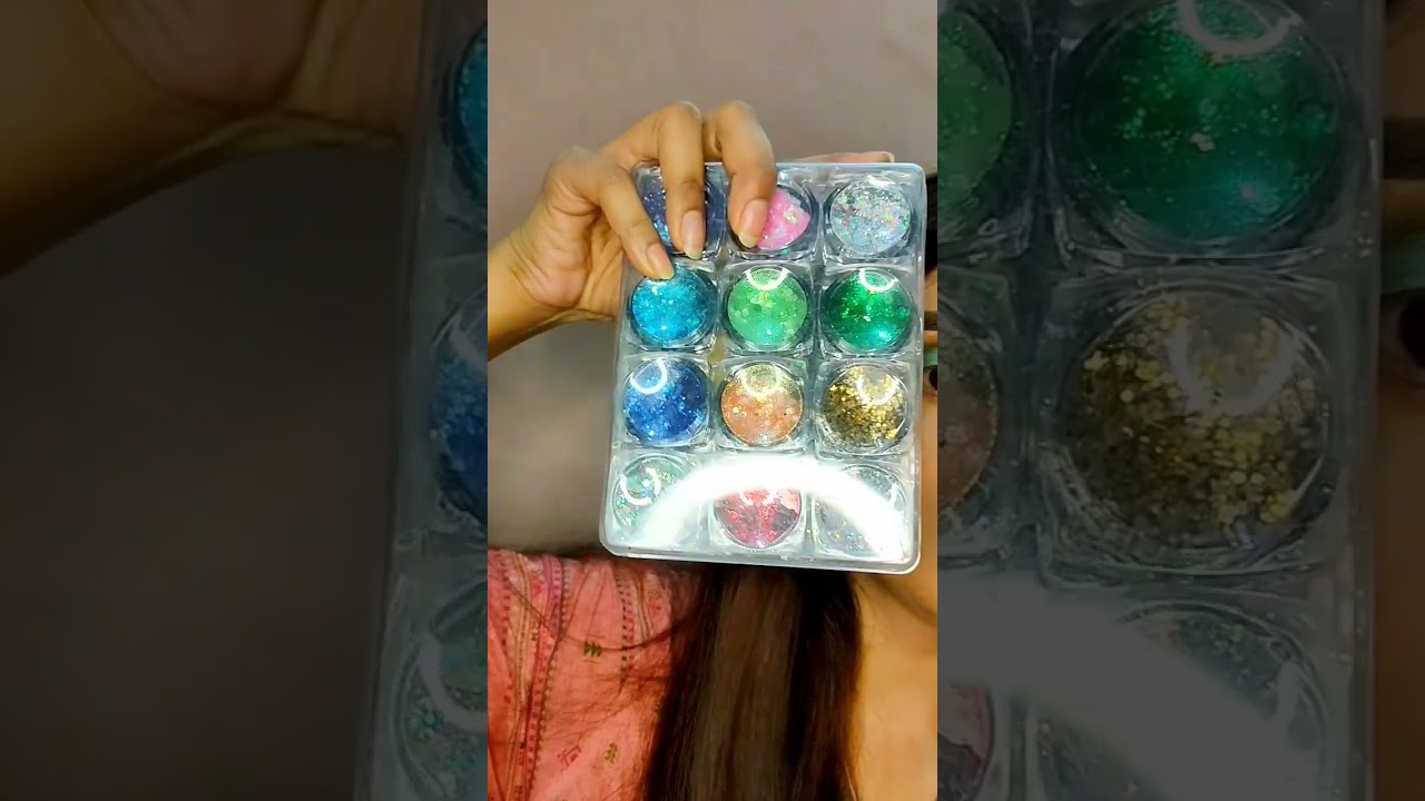 Glitter eye makeup look 